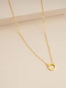 Kushal's Fashion Jewellery Women Sterling Silver Gold-Plated Necklace