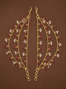 Kushal's Fashion Jewellery Embellished Bridal  92.5 Pure Temple Kanakti Drop Earrings