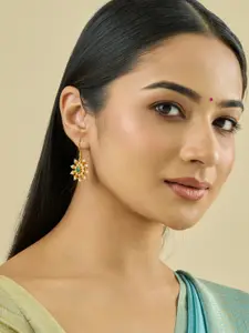 Kushal's Fashion Jewellery Embellished Bridal Contemporary Drop Earrings