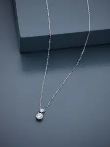 Kushal's Fashion Jewellery Sterling Silver Rhodium-Plated Necklace