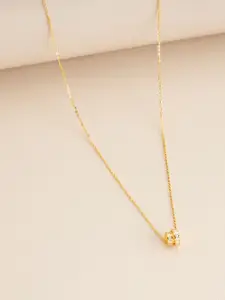 Kushal's Fashion Jewellery Women Sterling Silver Gold-Plated Necklace