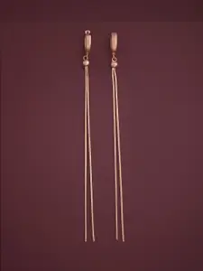 Kushal's Fashion Jewellery 92.5  Silver Rose Gold-Plated Classic Hoop Earrings