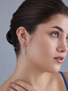 Kushal's Fashion Jewellery 92.5  Silver Rhodium-Plated Classic Zircon A