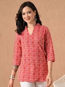 Anouk Rustic Women Ethnic Motifs Printed Pure Cotton Straight Kurti