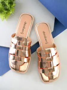 DressBerry Peep-Toe Flats