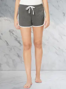 Unicus Apparel Women Striped Mid-Rise Lounge Shorts