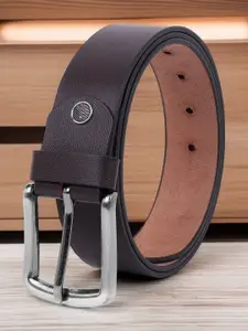 The Roadster Lifestyle Co.Men Leather Textured Formal Tang Closure Belts