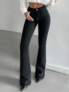 THIRD QUADRANT Women Comfort Bootcut High-Rise Jeans