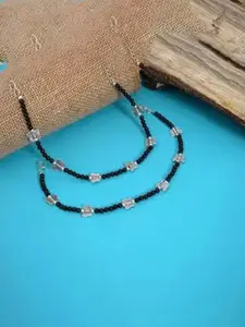 HIGH TRENDZ Silver-Plated Artificial Beads Anklet