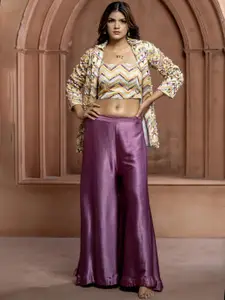 GloballyRonakRBafna Tailored Fit Embroidered Notched Lapel Long Sleeve Blazer