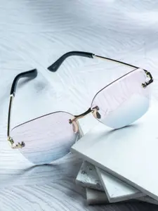 Leeway Women Rectangle Sunglasses with UV Protected Lens LW-2007-2-GREY