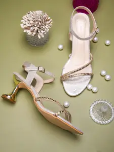 JM Looks Women Embellished Party Kitten Sandals