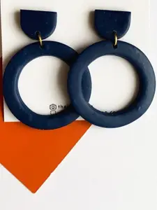 VMA PLAY FASHION Circular Shaped Drop Earrings