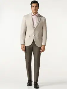 Blackberrys Notched Lapel Textured Long Sleeve Single Breasted Blazer