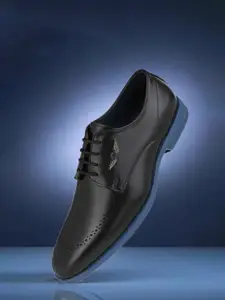 Alberto Torresi Men Hungary Series 607 Branded Round-Toe Formal Derbys