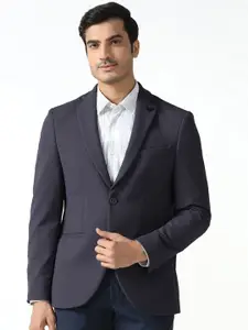 Blackberrys Notched Lapel Striped Long Sleeve Single Breasted Blazer