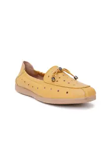 Sherrif Shoes Women Textured Mules with Tassels Flats