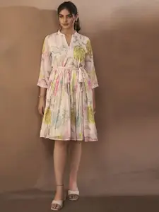 Anouk Printed Knee-Length Dress