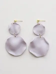 VMA PLAY FASHION Gold Plated Circular Shaped Drop Earrings