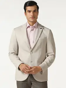 Blackberrys Notched Lapel Textured Long Sleeve Single Breasted Blazer