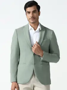 Blackberrys Notched Lapel Striped Long Sleeve Single Breasted Blazer