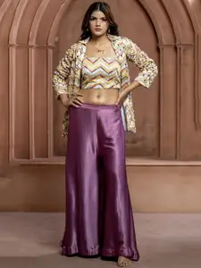 GloballyRonakRBafna Tailored Fit Embroidered Notched Lapel Long Sleeve Blazer