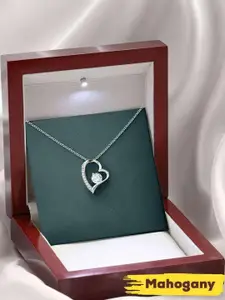 Rakva Sterling Silver Heart Pendant Chain