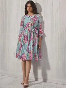 Anouk Printed Knee-Length Dress