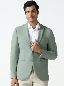 Blackberrys Notched Lapel Striped Long Sleeve Single Breasted Blazer