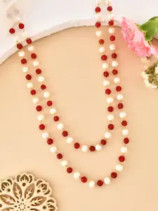 Silvermerc Designs Gold-Plated Pearl Beaded Necklace