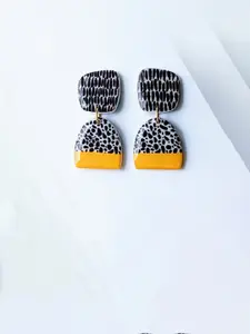 VMA PLAY FASHION Brass-Plated Contemporary Drop Earrings