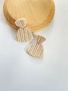 VMA PLAY FASHION Brass-Plated Contemporary Drop Earrings