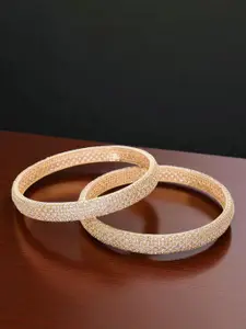 The Pari Set Of 2 Gold-Plated American Diamond-Studded Bangles