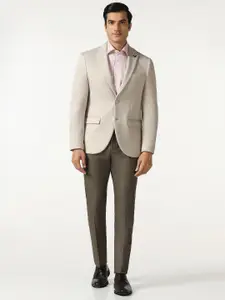 Blackberrys Notched Lapel Textured Long Sleeve Single Breasted Blazer