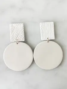 VMA PLAY FASHION Brass Plated Geometric Shaped Drop Earrings