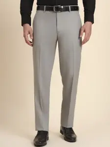 JADE BLUE Men Regular Fit Mid-Rise Formal Trousers