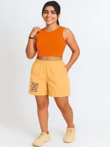 GAB Women Printed High-Rise Shorts