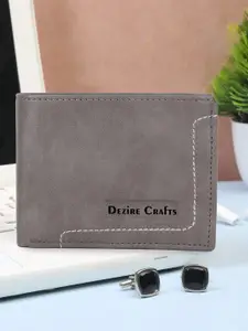Dezire Crafts Men Solid PU Card Holder Wallet