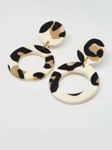 VMA PLAY FASHION Brass-Plated Circular Drop Earrings