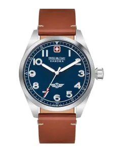 SWISS MILITARY HANOWA Men Leather Straps Analogue Swiss Made Watch SMWGA2100402
