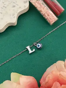 Digital Dress Room L Alphabet Evil Eye Wraparound Rakhi Bracelet