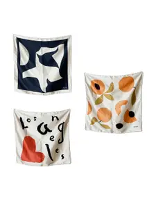 ULOS Women Pack Of 3 Printed Satin Scarf