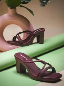 DressBerry Women Open Toe Strappy Block Heel Sandals