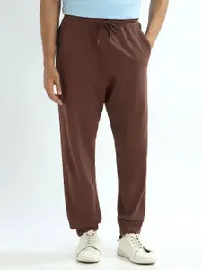 NOBERO Men Printed Pure Cotton Mid-Rise Oversized Joggers