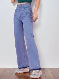 DressBerry Women Classic Wide Leg High-Rise Cotton Jeans