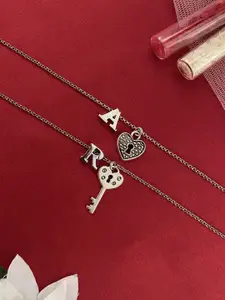 Digital Dress Room Set Of 2 A & R Alphabet Wraparound Rakhi Bracelet