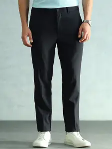 Arrow Men Solid Slim Fit Elasticated Waistband Trousers
