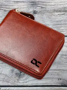 Dezire Crafts Men Brand Logo Zip Around Wallet