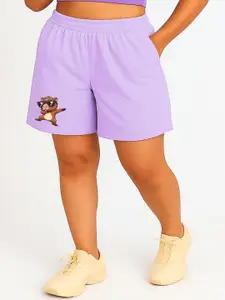 GAB Women Graphic Printed High-Rise Shorts