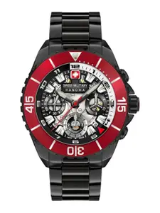 SWISS MILITARY HANOWA Men Printed Dial &Stainless Steel Strap Chronograph Swiss Made Watch